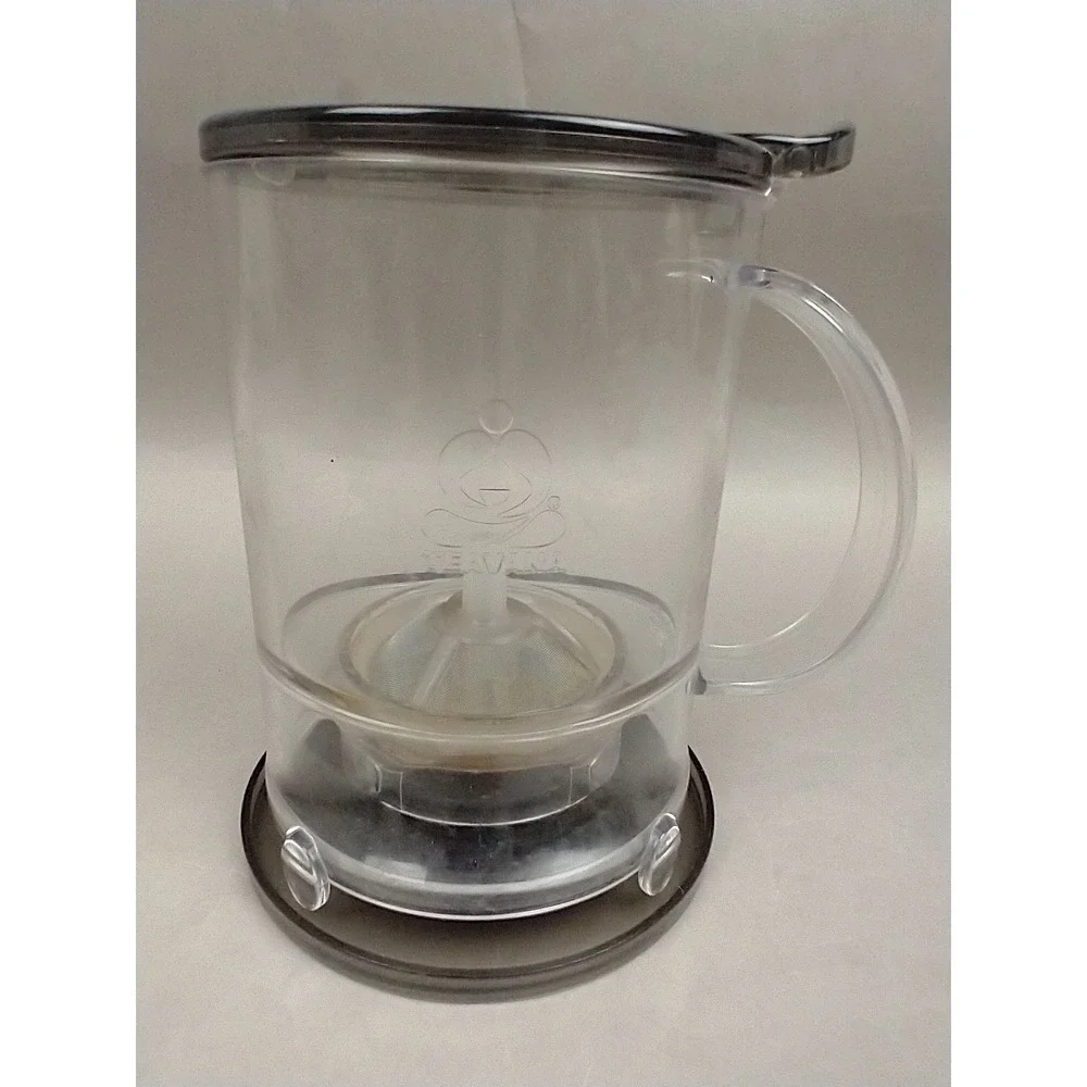 Teavana PerfecTea‎ 16 Oz Tea Maker Clear Black Brews 2 Cups Loose Leaf & Coaster